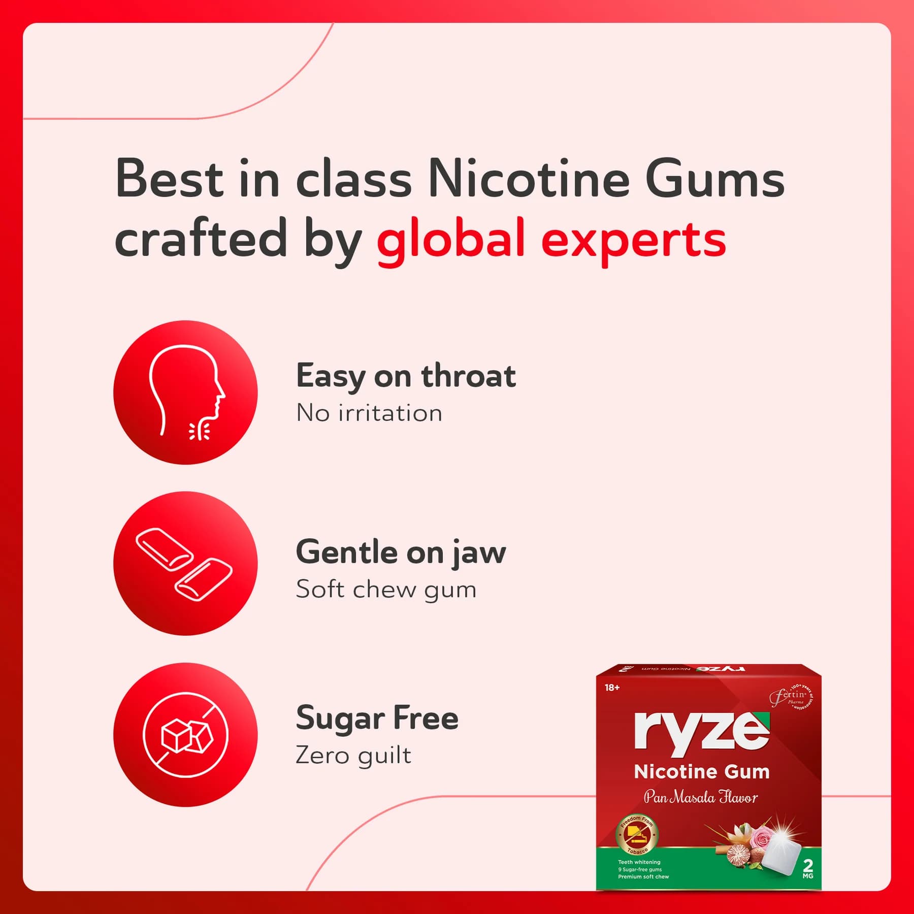 RYZE Gums Fresh Fennel Flavor - 2mg - Mobile Image 3
