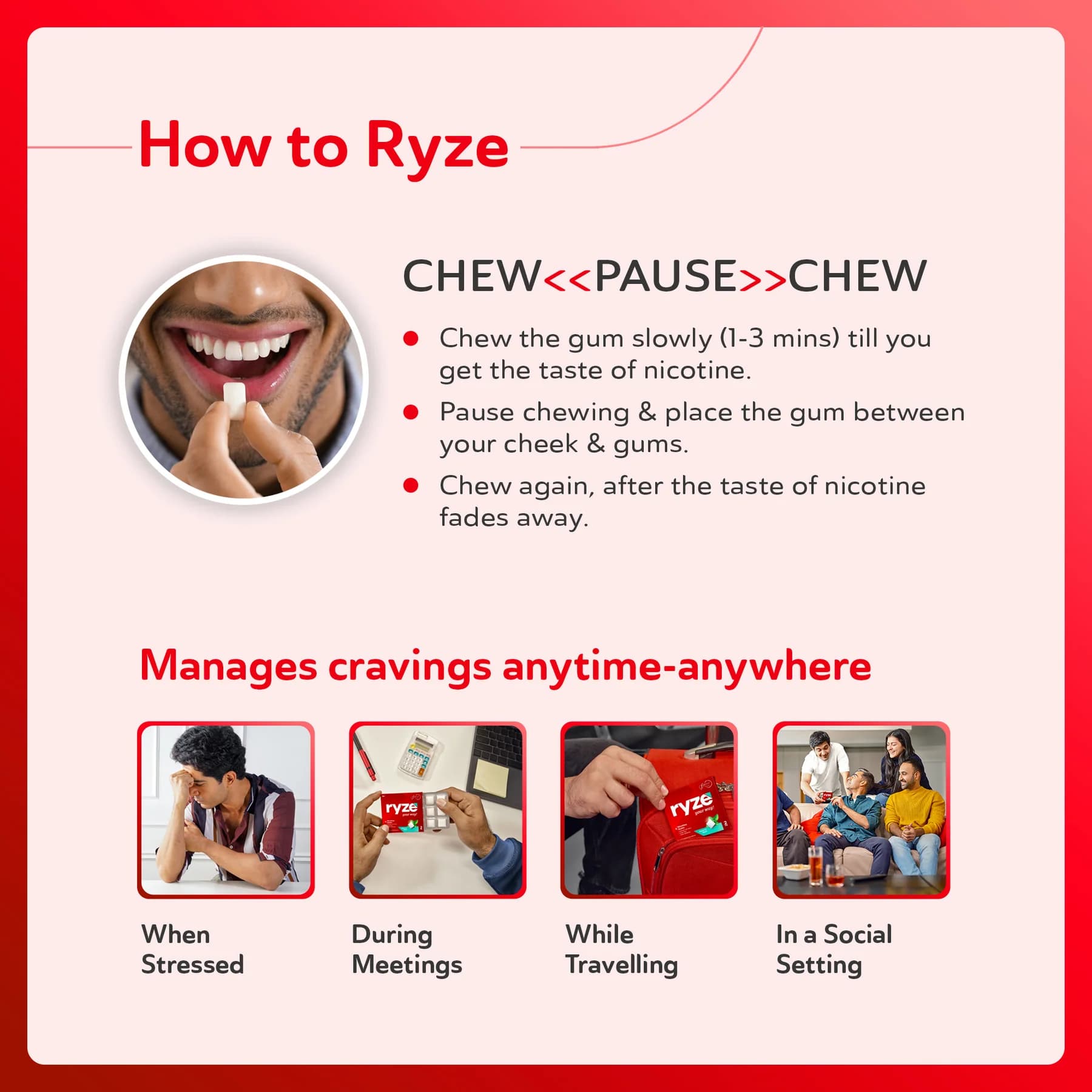 RYZE Gums Fresh Fennel Flavor - 2mg - Mobile Image 4