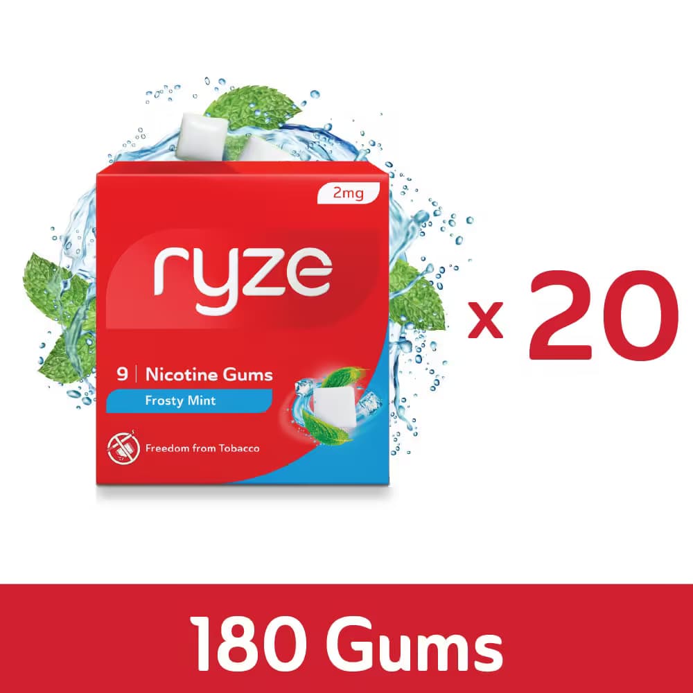 RYZE Gums Frosty Mint Flavour - 2mg - Mobile Image 4