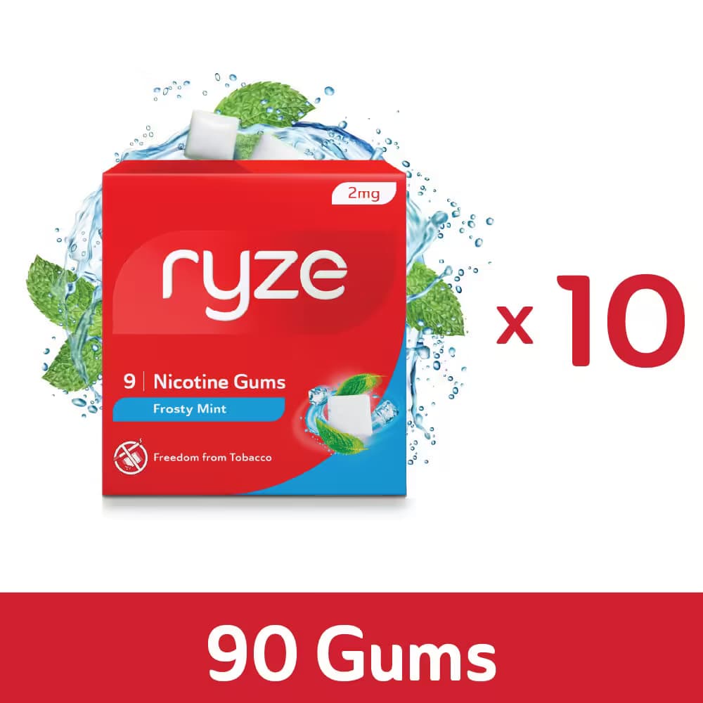 RYZE Gums Frosty Mint Flavour - 2mg - Mobile Image 3