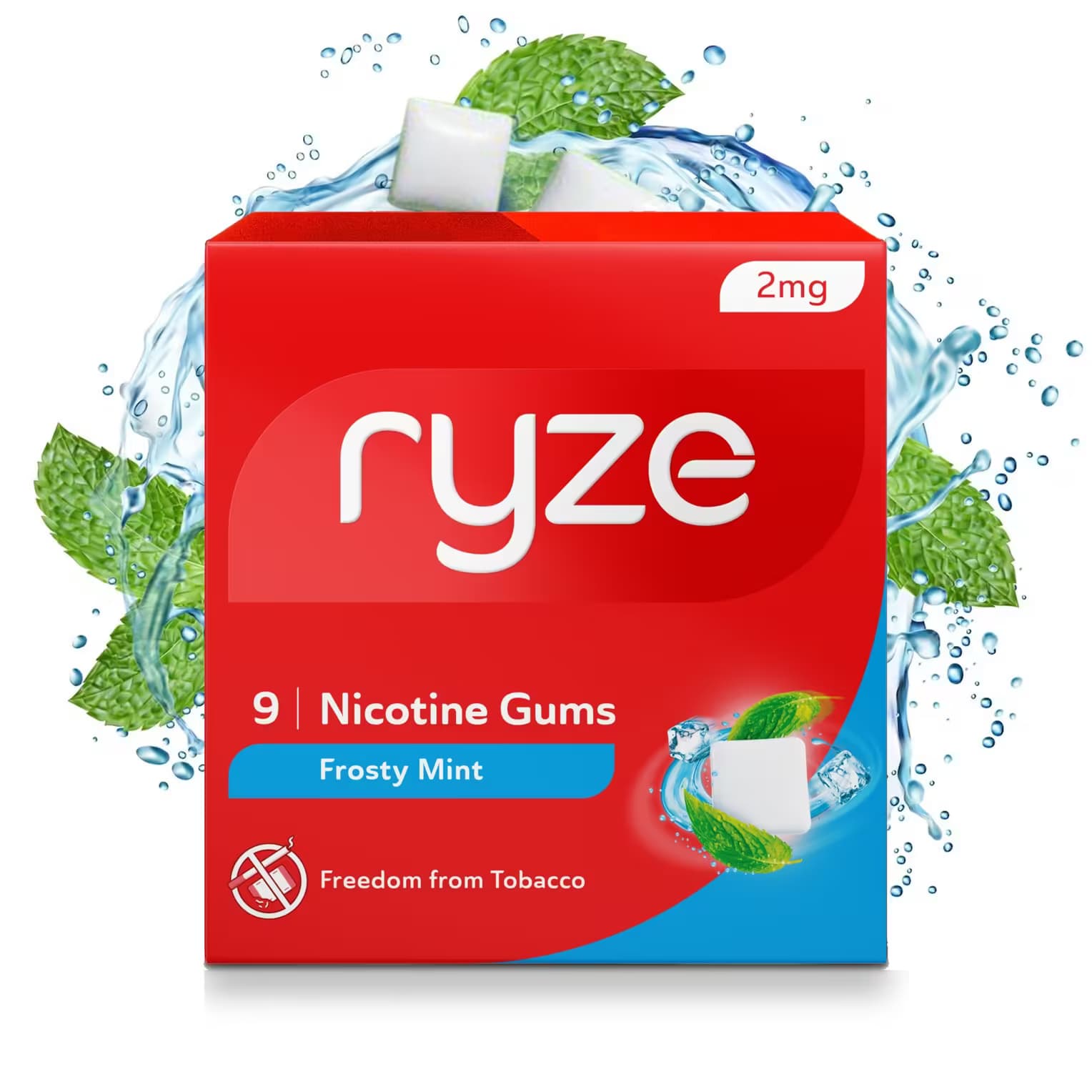 RYZE Gums Frosty Mint Flavour - 2mg - Image 1