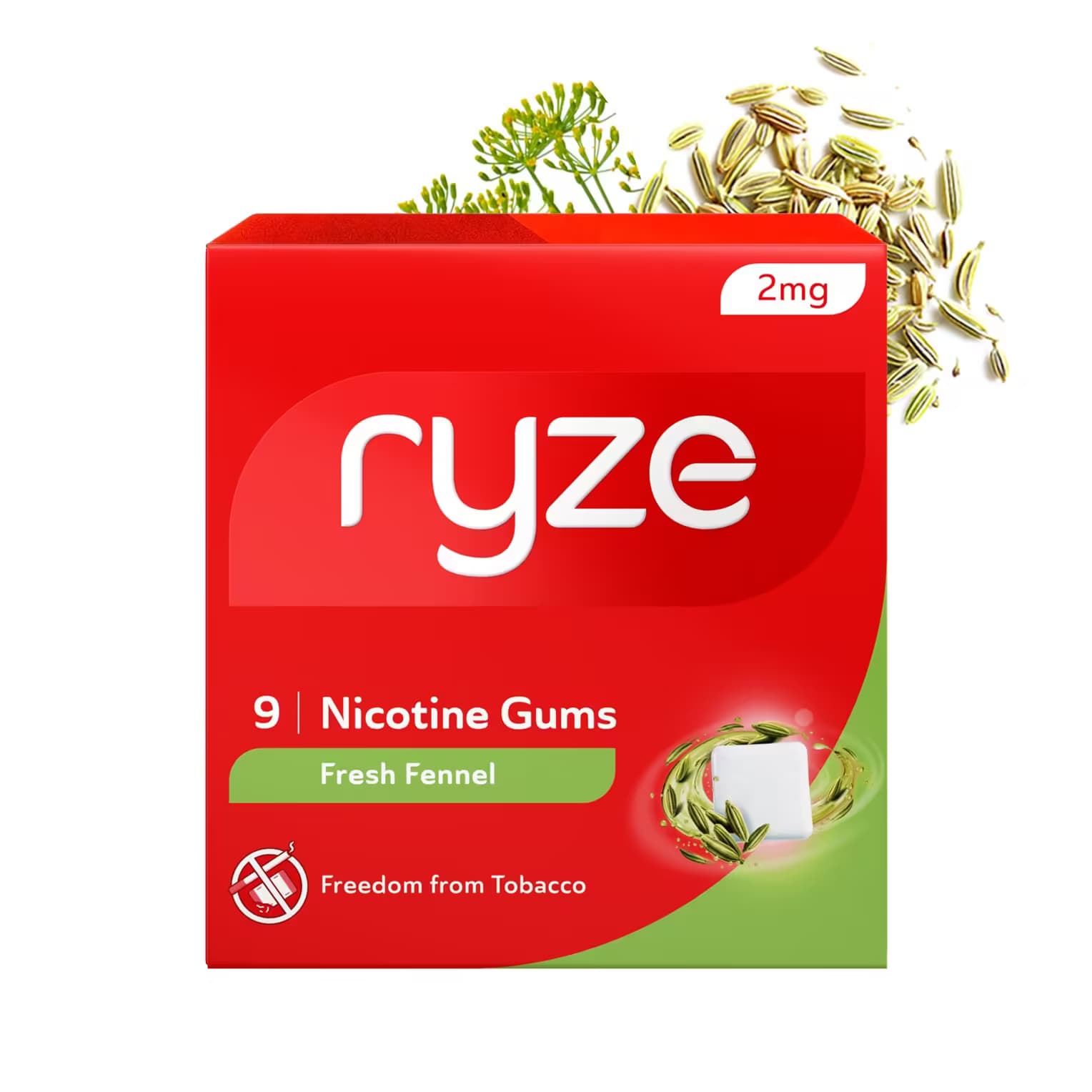 RYZE Gums Fresh Fennel Flavor - 2mg - Image 1