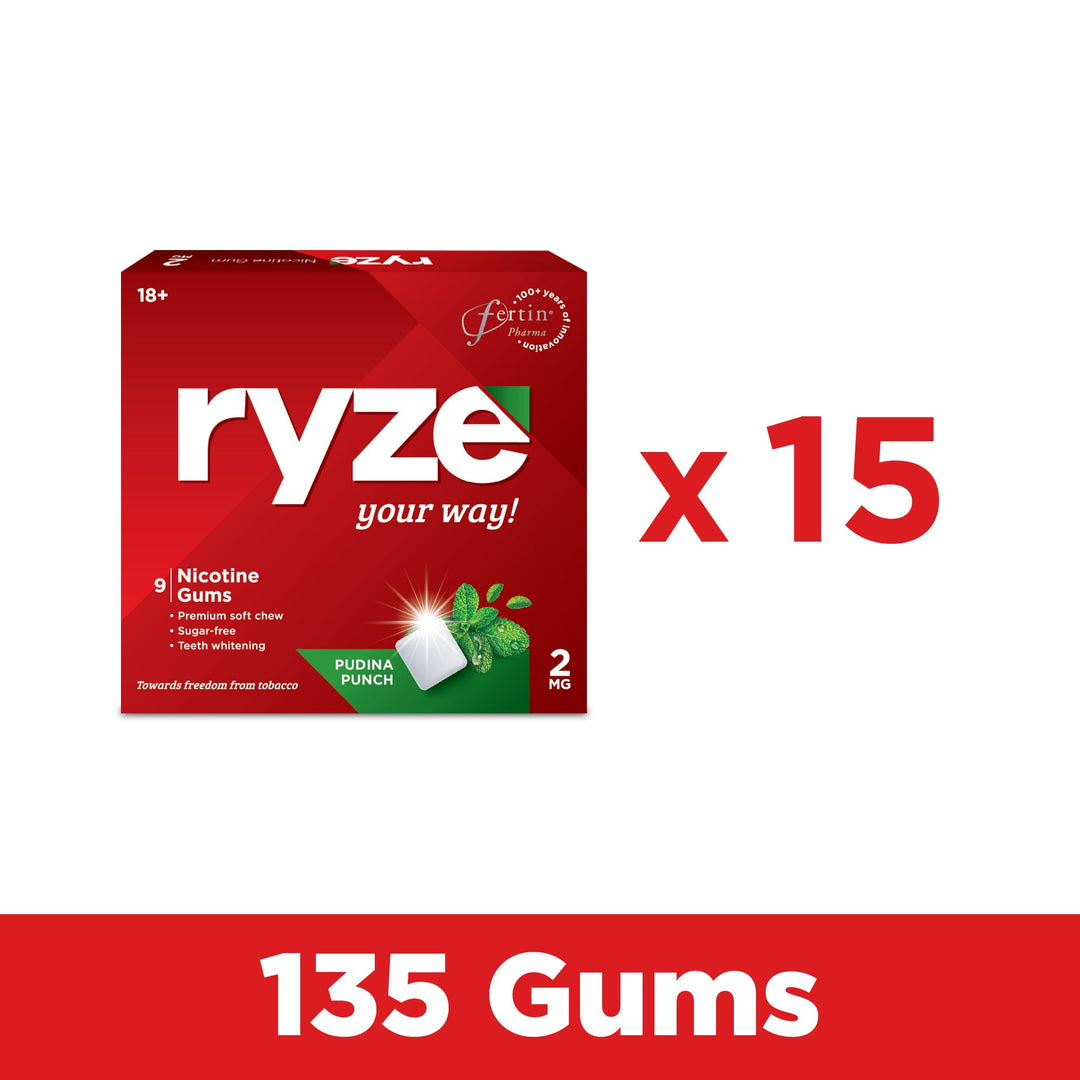 RYZE Gums Pudina Punch Flavor - 2mg