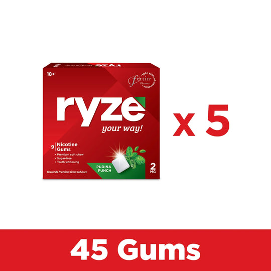 RYZE Gums Pudina Punch Flavor - 2mg